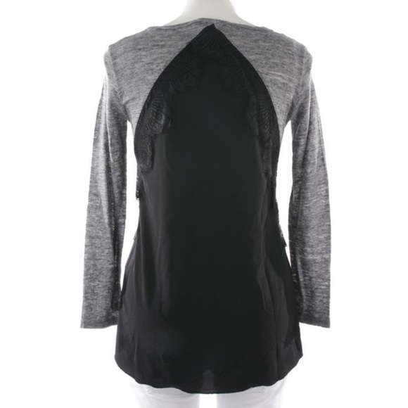 Long Sleeve Stretch Top with Knit Lace Back - Picture 4 of 16